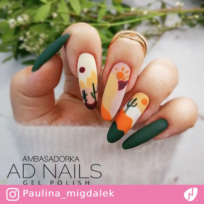 Desert Cactus Nails